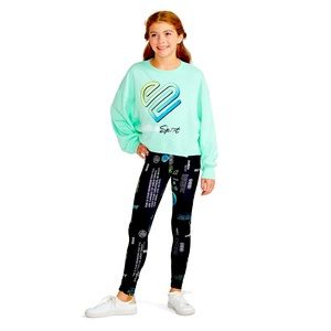 NWT Justice J-Sport Girl's Active Long Sleeve Crewneck Sweatshirt & Leggings